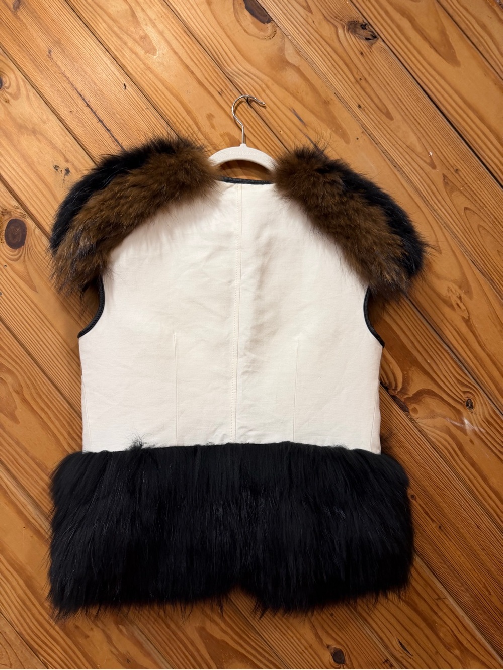 BCBG Max Azria Runway fur vest NWT rockstar M ISELIN vest - Picture 8 of 16